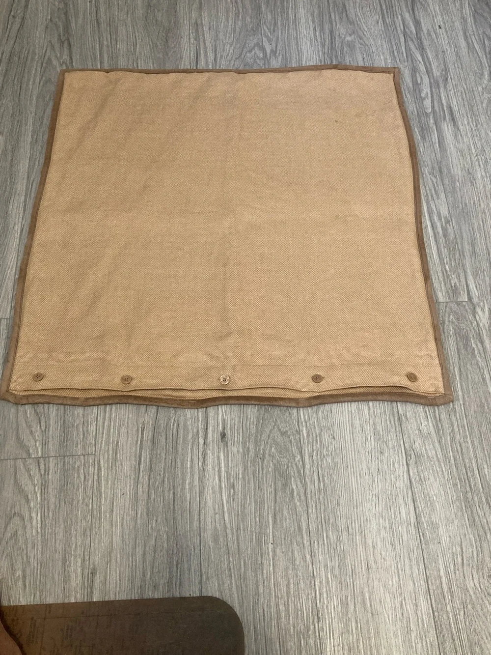 LAUREN RALPH LAUREN Signature Series Linen & Suede SquareTan Pillow Cover 28 in
